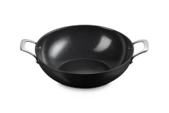 Clearance Le Creuset Ceramic wok pan 2 handles, 32 cm Black