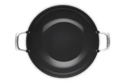Clearance Le Creuset Ceramic wok pan 2 handles, 32 cm Black