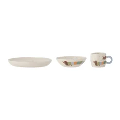Table Settings & Starter Sets^Bloomingville Charlie dinner set 3 pieces, -white Blue