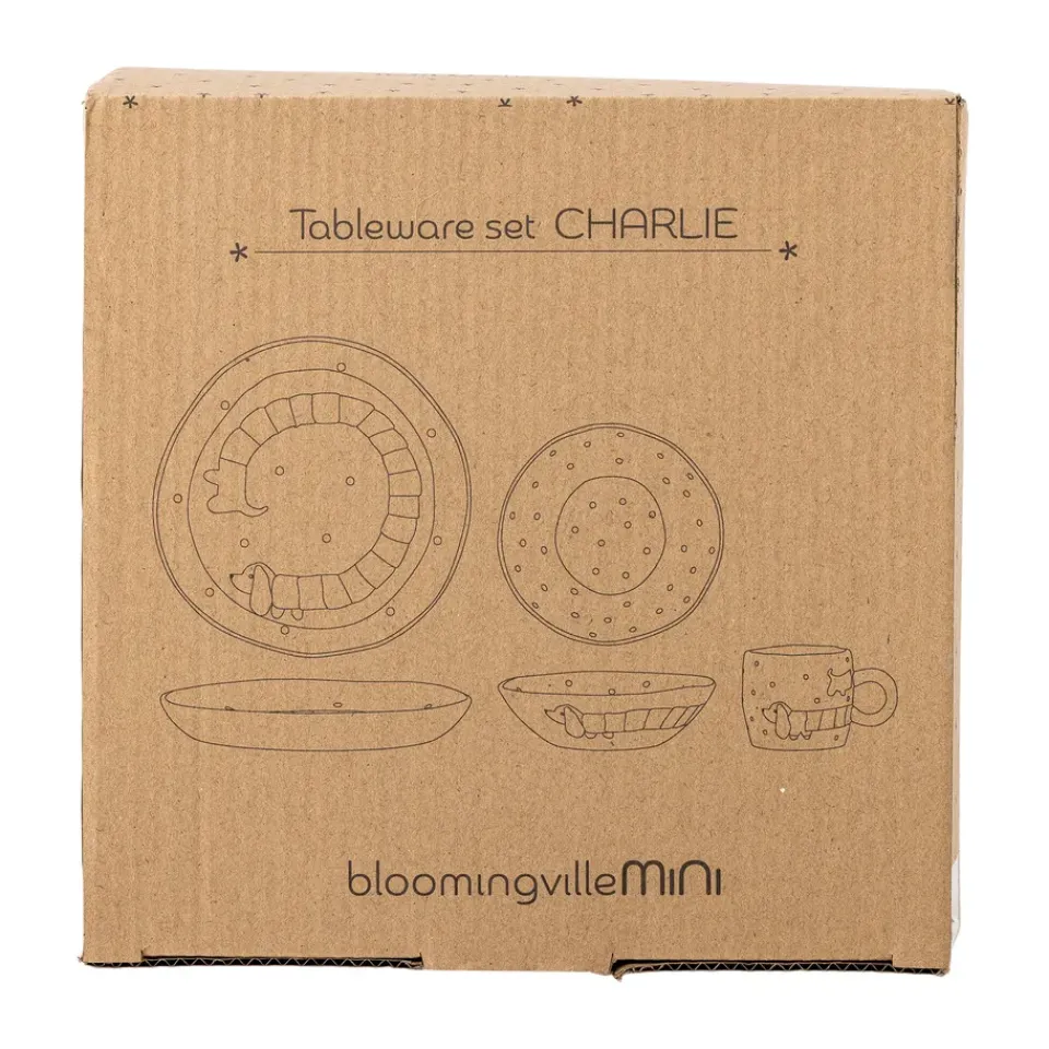 Table Settings & Starter Sets^Bloomingville Charlie dinner set 3 pieces, -white Blue