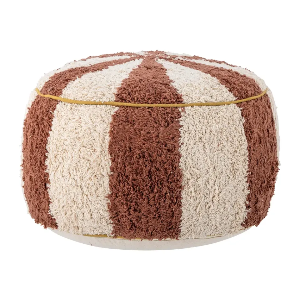 Children's Chairs|Children's Chairs^Bloomingville Charoline pouf Ø44 cm, Brown-white BrownWhite