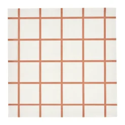 Muurla Check & Stripes paper napkin 33x33 cm 20-pack, Beige