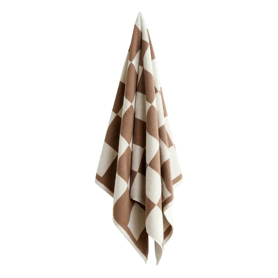 Towels^HAY Check bath towel 70x136 cm, Cappuccino Brown
