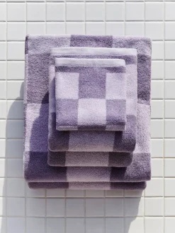 Bath Sheets^HAY Check bath towel 70x136 cm, Lavender Purple
