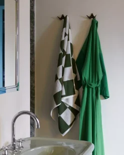 Bath Sheets|Towels^HAY Check bath towel 70x136 cm, Matcha Brown