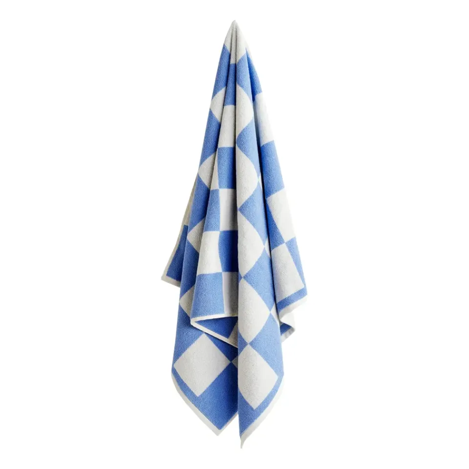 Bath Sheets^HAY Check bath towel 70x136 cm, Sky Blue