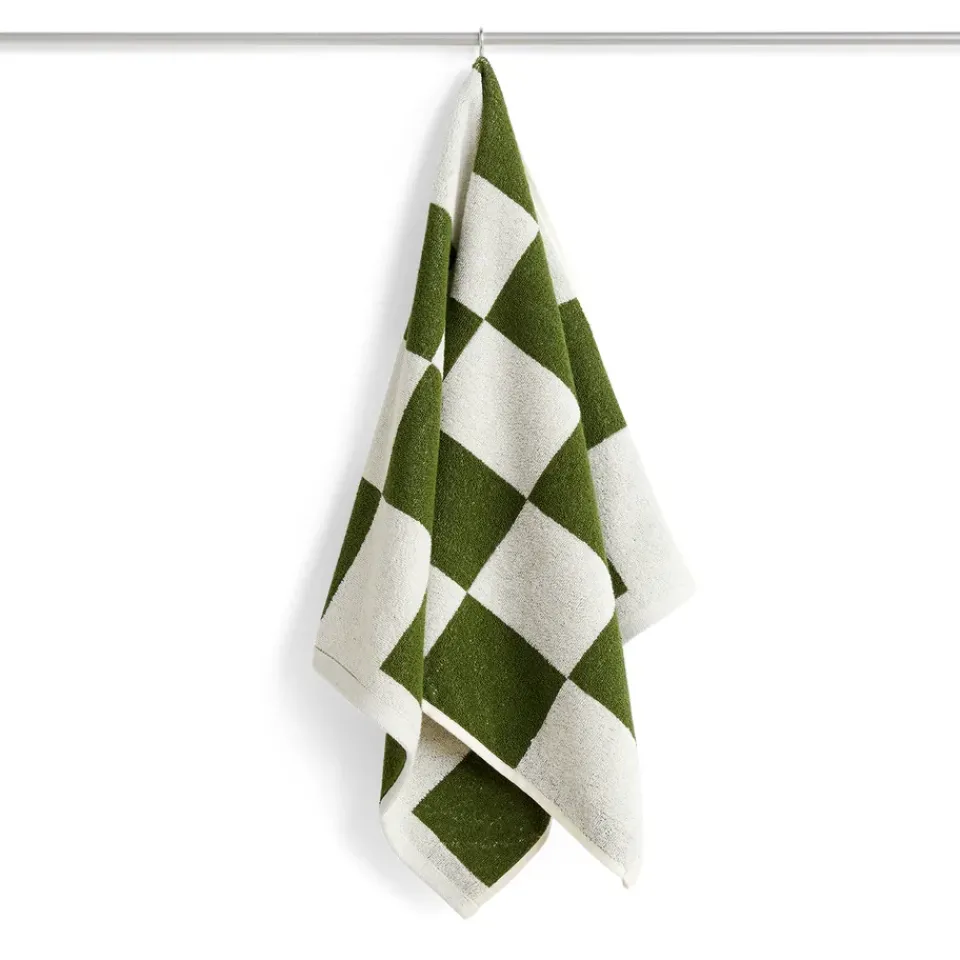 Towels^HAY Check towel 50x90 cm, Matcha Brown