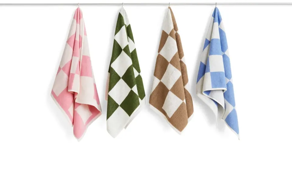 Towels^HAY Check towel 50x90 cm, Matcha Brown