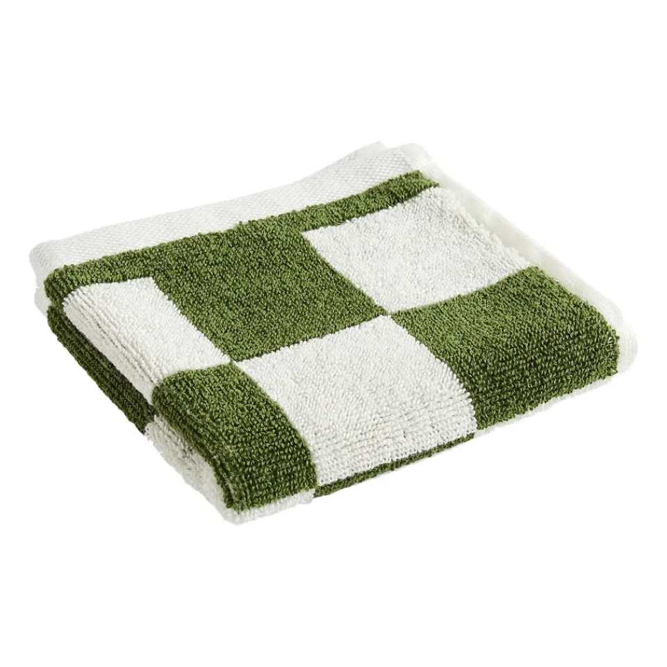Towels^HAY Check towel 30x30 cm, Matcha Brown