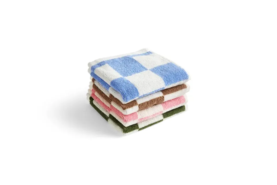Towels^HAY Check towel 30x30 cm, Matcha Brown