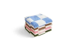 Towels^HAY Check towel 30x30 cm, Sky Blue