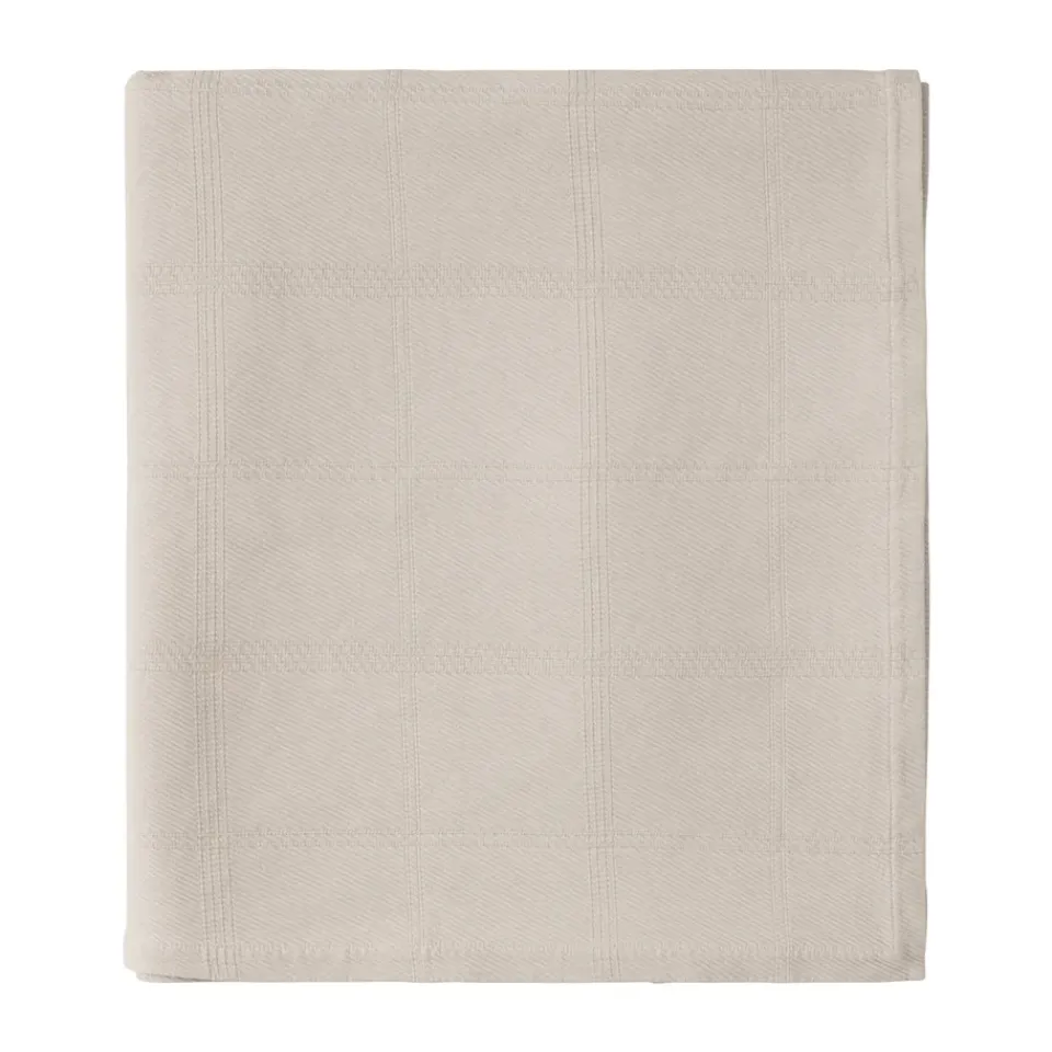 Bedspreads & Throws^Lexington Checked Jacquard bedspread 260x240 cm, Light Beige