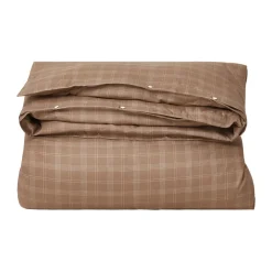 Bed Sets^Lexington Checked Pin Point Oxford bed set 220x220 cm, Brown White