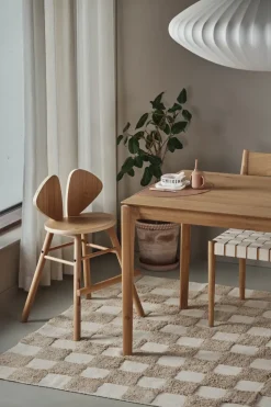 Woven Cotton Rugs^Scandi Living Checker Play mat 170x240 cm, Hazel Brown
