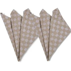 New Byon Checki fabric napkin 2-pack, Beige
