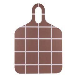 Trays^Muurla Checks & Stripes tray 30x44 cm, Brown-beige Multi