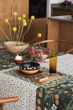 Tablecloths^Almedahls Cherry Garden tablecloth, Dark , 145x250 cm Green