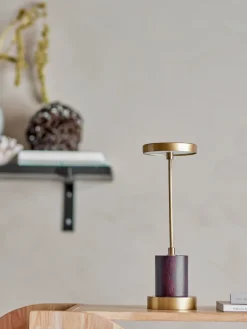 Sale Bloomingville Chico portable table lamp Ø10x30 cm, Brass Gold-coloured