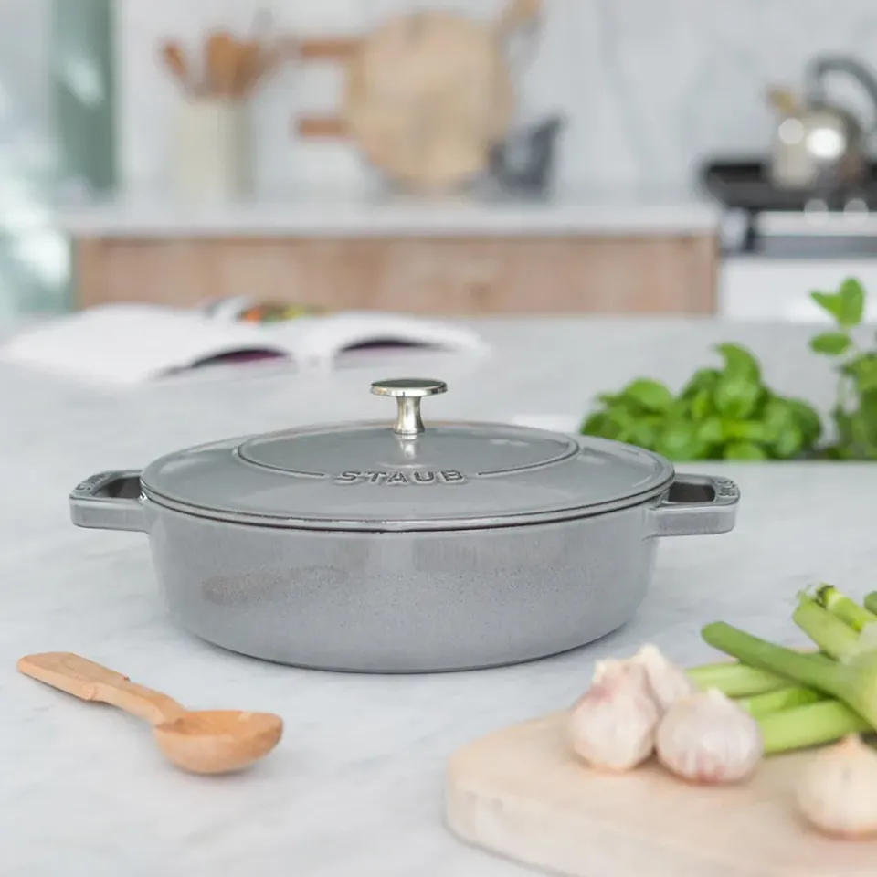 Saucier & Sauté Pans^STAUB Chistera sauce pan Ø28 cm 3.7 L, Grey