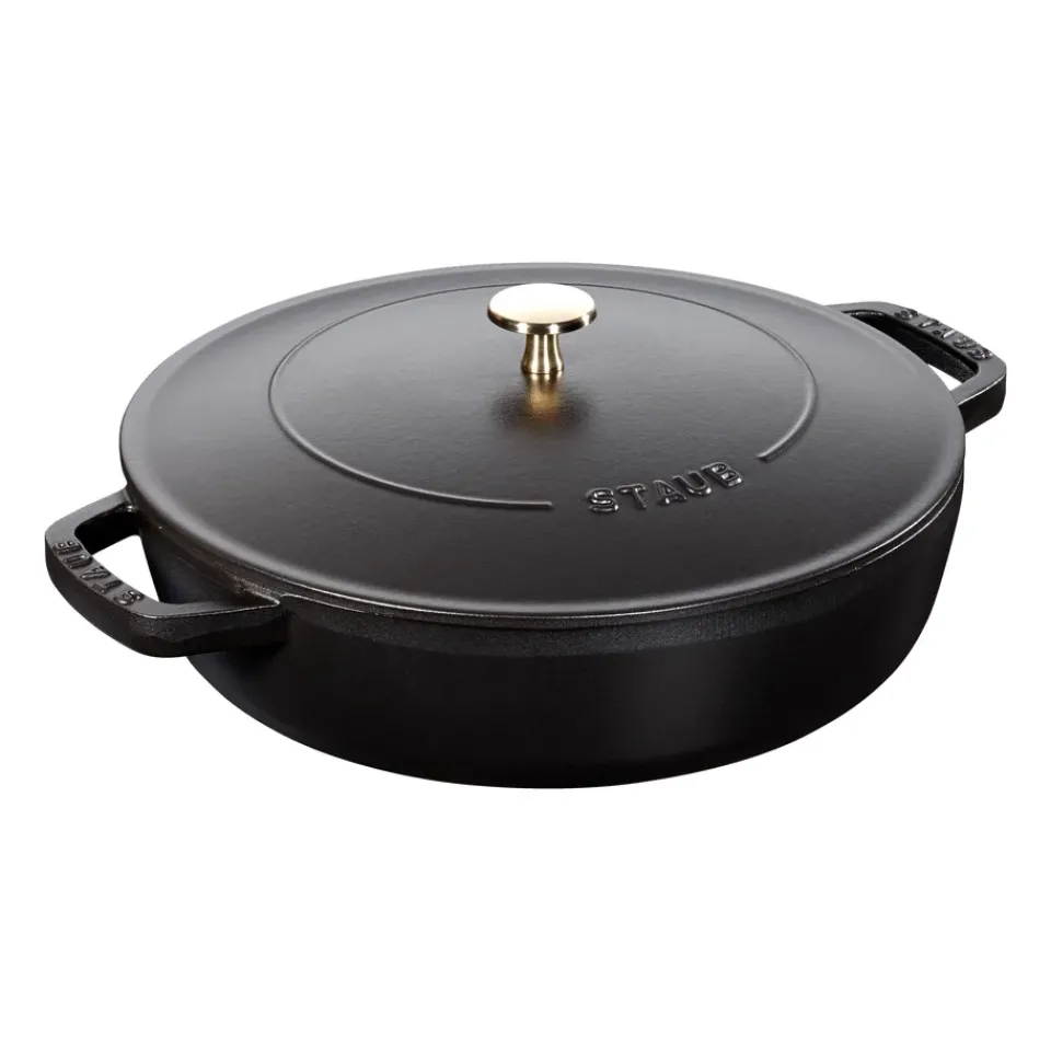 Saucier & Sauté Pans^STAUB Chistera sauce pan Ø28 cm 3.7 L, Black