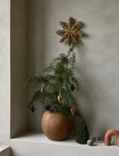 Christmas Decorations^Broste Copenhagen Christmas mix decoration 6-pack, Indian tan Brown