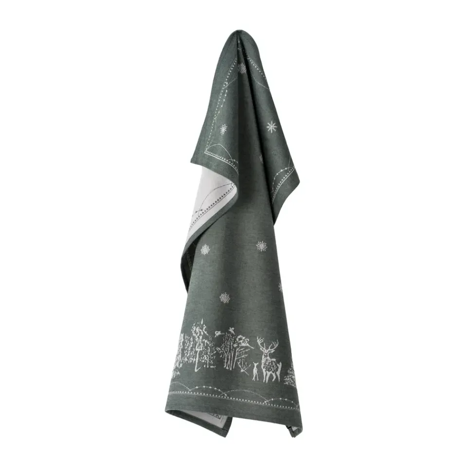 Christmas Hand & Tea Towels|Kitchen Tea Towels^Wik & Walsøe Christmas morning kitchen towel 50x70 cm, White-green WhiteGreen