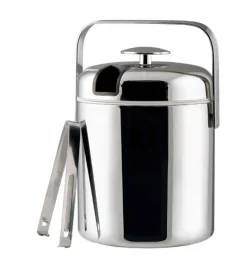 Ice Buckets^Dorre Chrome ice bucket "thermo" with lid and ice tongs, 1.3 L Silver-coloured