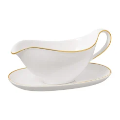 Best Villeroy & Boch Château Septfontaines gravy boat with saucer 26 cl, White-gold WhiteGold-coloured
