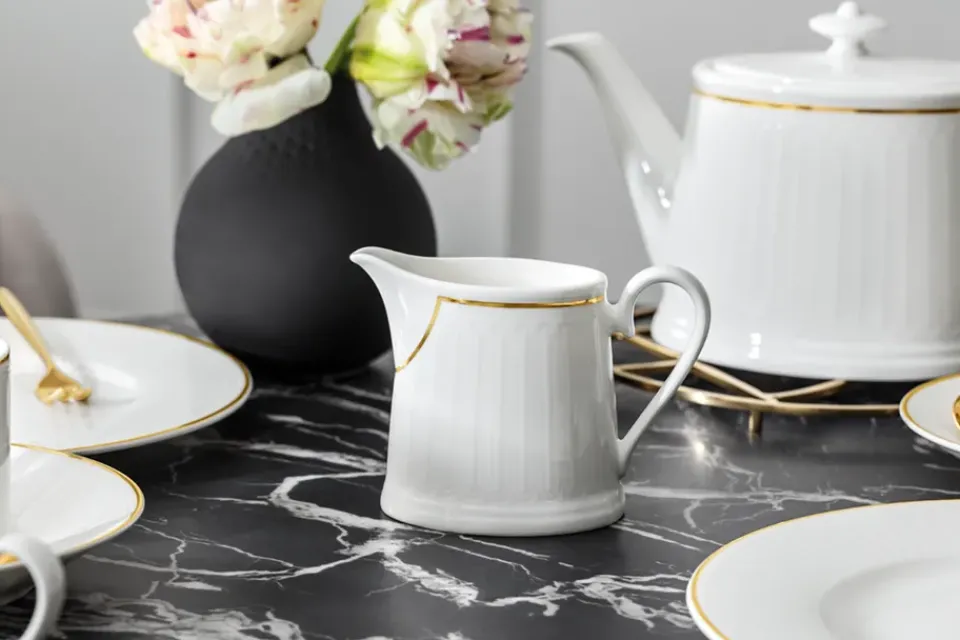 Milk Jugs^Villeroy & Boch Château Septfontaines milk pitcher 25 cl, White-gold WhiteGold-coloured