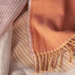 Cotton Blankets & Throws^NJRD Circles cotton throw 130x185 cm, natural White