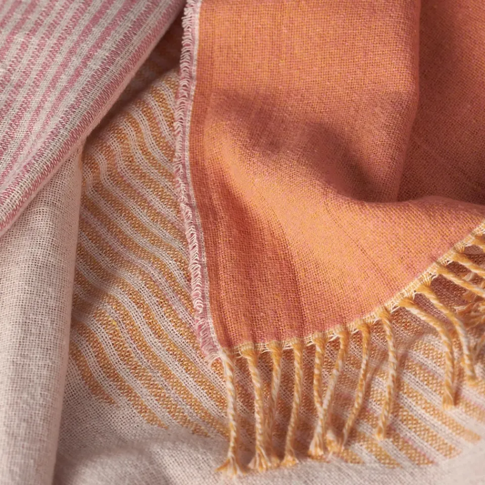 Cotton Blankets & Throws^NJRD Circles cotton throw 130x185 cm, natural White