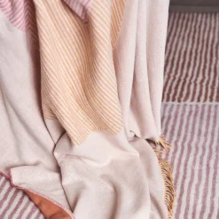 Cotton Blankets & Throws^NJRD Circles cotton throw 130x185 cm, natural White