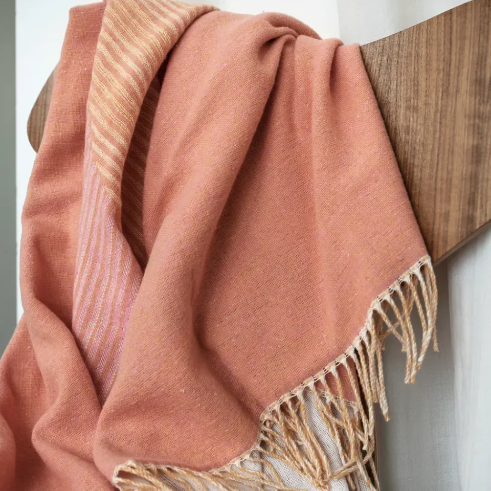 Cotton Blankets & Throws^NJRD Circles cotton throw 130x185 cm, natural White