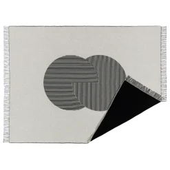 Cotton Blankets & Throws^NJRD Circles cotton throw 130x185 cm, Black