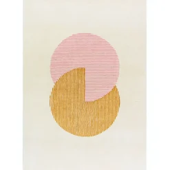 Wool Rugs^NJRD Circles wool rug pink, 200x300 cm Multi