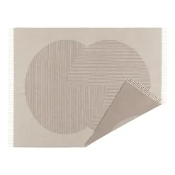 Sale NJRD Circles wool throw 130x185 cm, Beige
