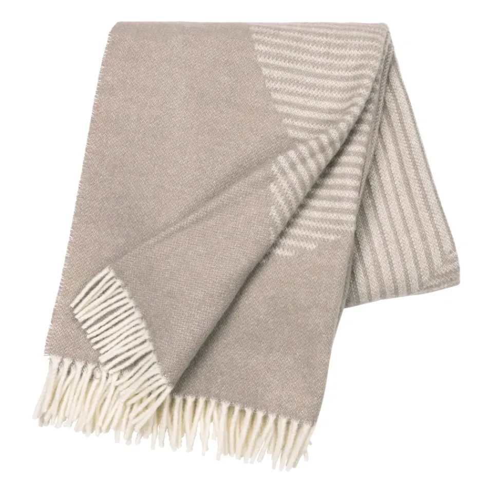 Sale NJRD Circles wool throw 130x185 cm, Beige
