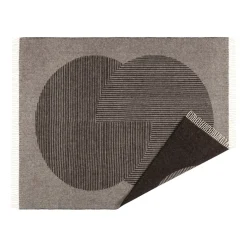 Best NJRD Circles wool throw 130x185 cm, Brown