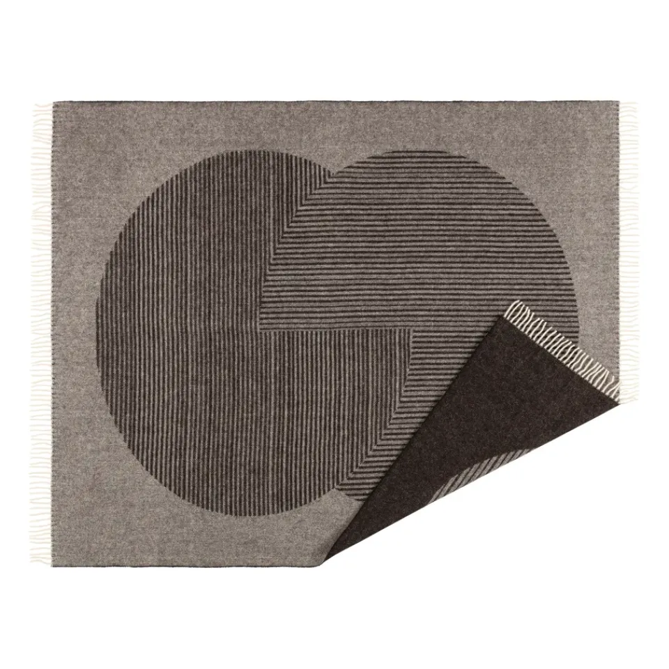 Best NJRD Circles wool throw 130x185 cm, Brown