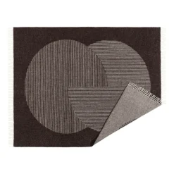 Best NJRD Circles wool throw 130x185 cm, Brown