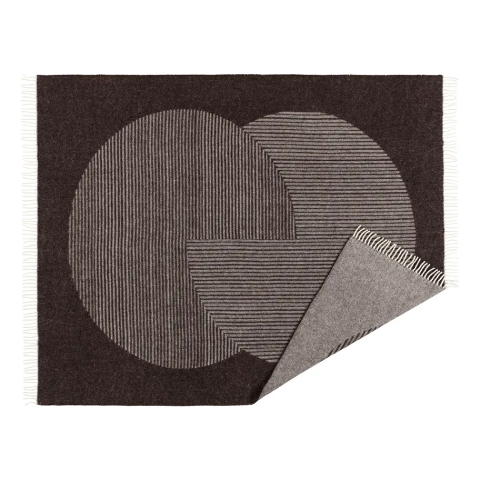 Best NJRD Circles wool throw 130x185 cm, Brown