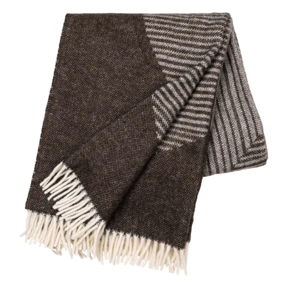 Best NJRD Circles wool throw 130x185 cm, Brown