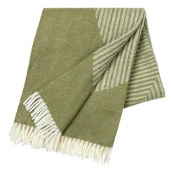 Wool Blankets & Throws^NJRD Circles wool throw 130x185 cm, Green