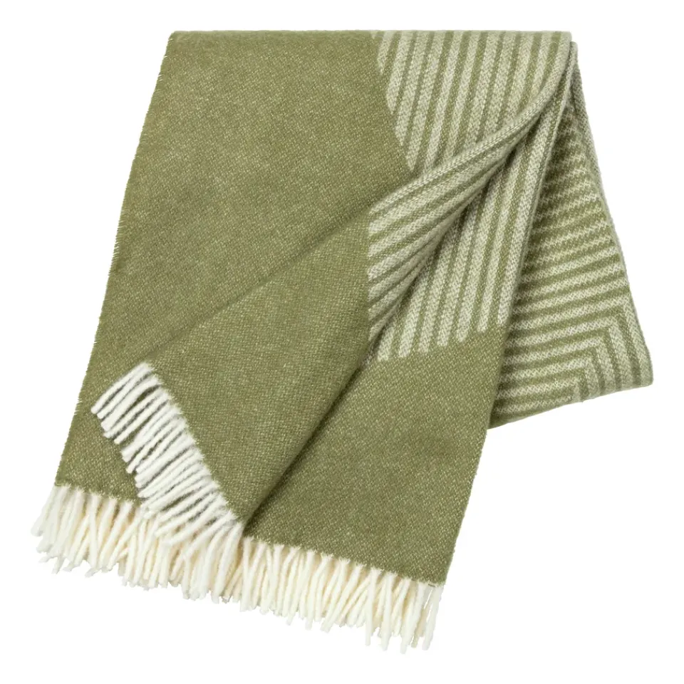 Wool Blankets & Throws^NJRD Circles wool throw 130x185 cm, Green