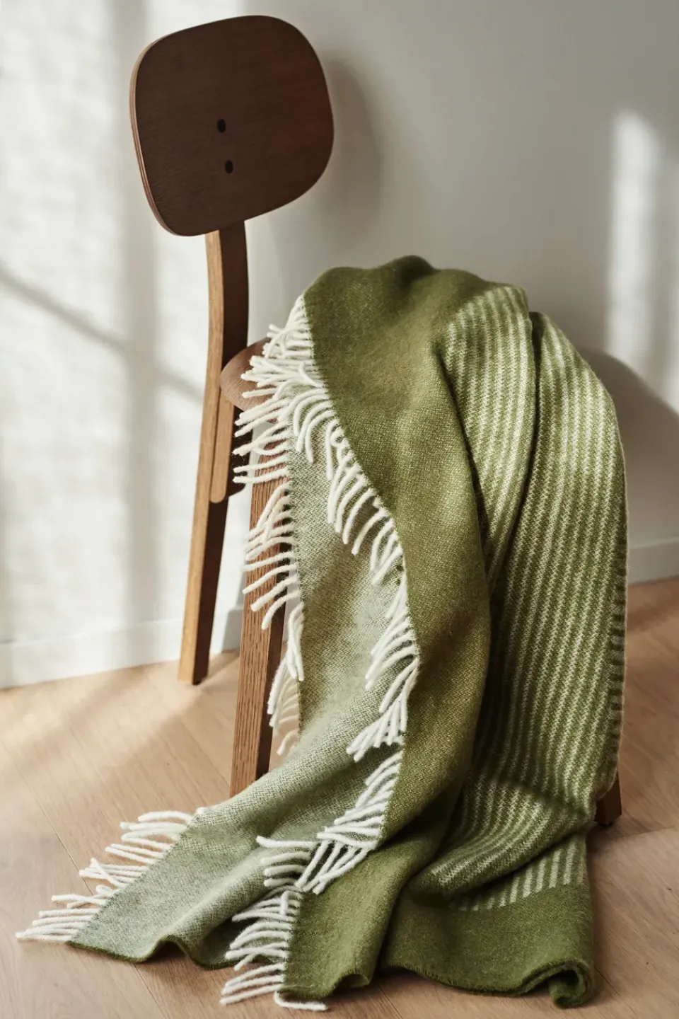 Wool Blankets & Throws^NJRD Circles wool throw 130x185 cm, Green