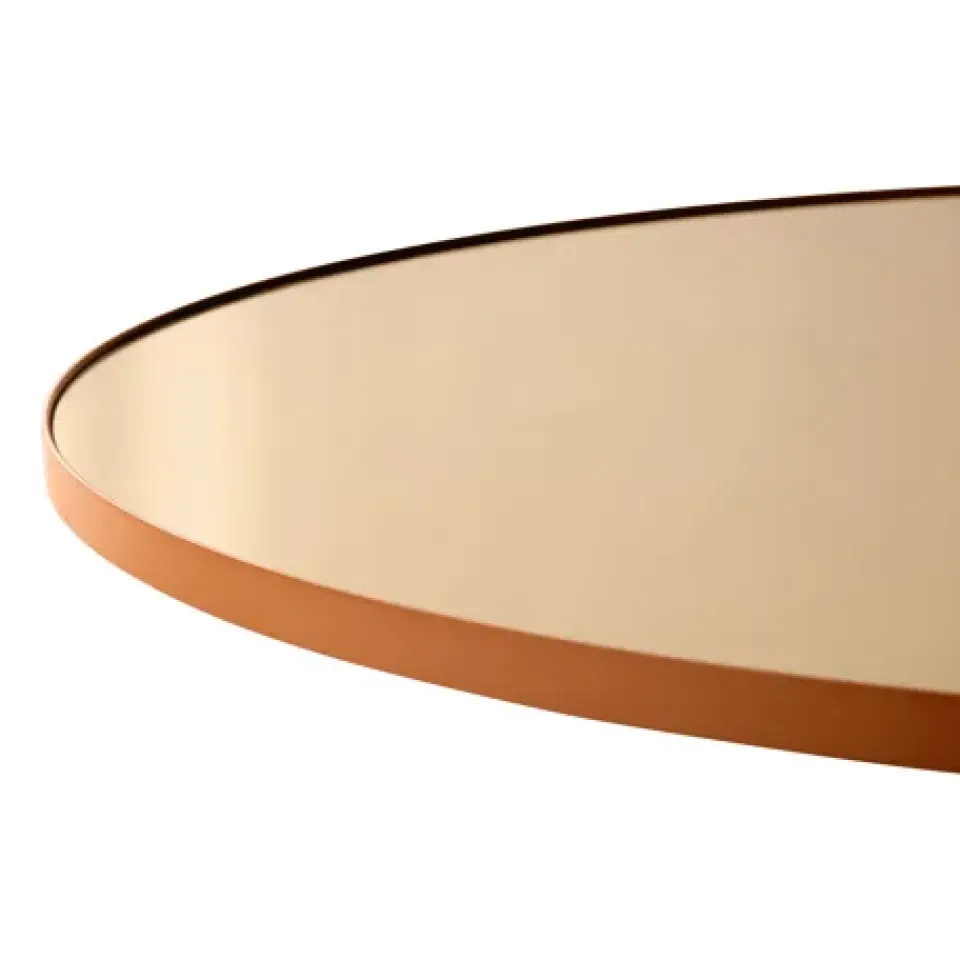 AYTM Circum mirror small, amber BeigeYellowGold-coloured