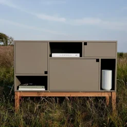 Display & Glass Cabinets|Display & Glass Cabinets^Zweed Citti 6x3 cabinet, Mole -stand in oak matt lacquered Grey