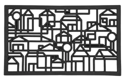 Rugs For Outdoors|Door Mats^Dixie City door mat, 45x75 cm Black