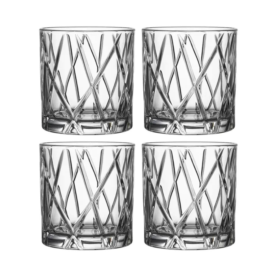 Sale Orrefors City Double Old Fashioned glas 4-pack, 34 cl Transparent
