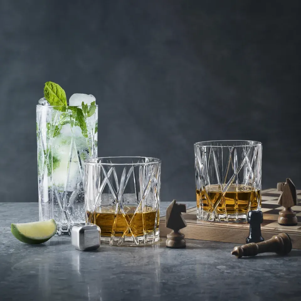 Sale Orrefors City Double Old Fashioned glas 4-pack, 34 cl Transparent